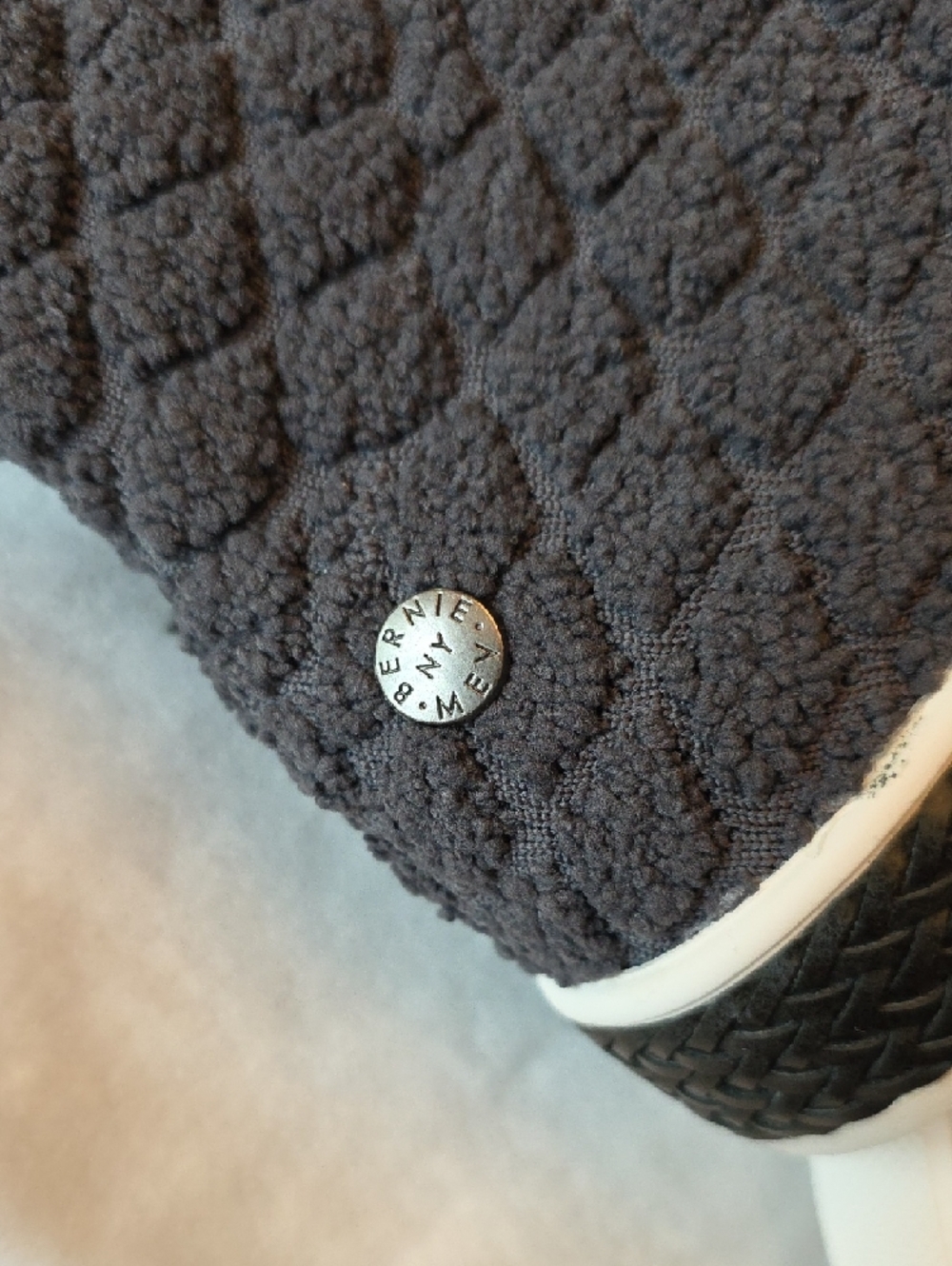 bernie mev. Quilted Knit Slip-On Sneakers in Charcoal Gray - Picture 2 of 5